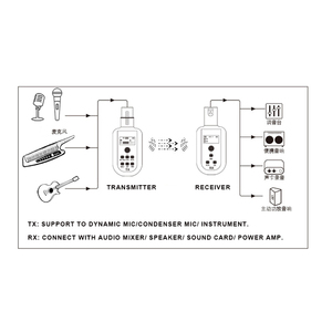 Adaptador inalámbrico de reducción de ruido de silencio de reverberación profesional micrófono con cable a XLR inalámbrico Conecte el transmisor de audio y reciba - Product Image 6