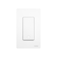 Interrupteur intelligent Tuya WiFi 3 voies/pôle unique à bouton-poussoir, fil neutre requis, remplace un interrupteur, contrôle à distance via l'application MOES