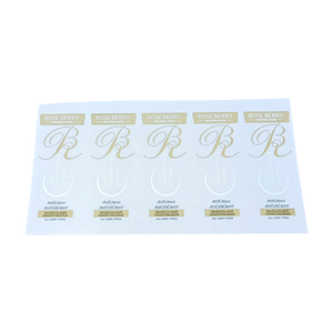 定制透明化妆品标签防水透明贴纸，用于奢华护肤和血清瓶 - Product Image 1