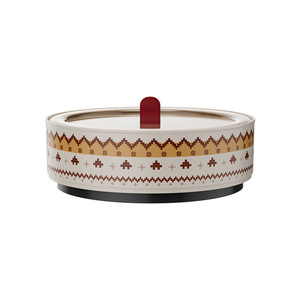 Plateau à fruits rotatif GREENSIDE haut de gamme, luxe léger, brillant, portable, pour salon, compartiments, boîte à eau, <span class=keywords><strong>rangement</strong></span> sec - Product Image 3