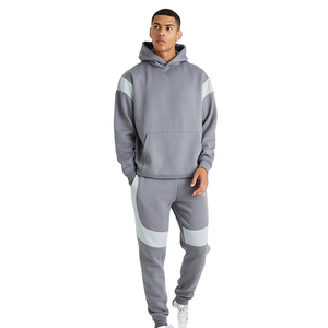 Men's Custom Hooded Tracksuits 2-Piece Jogger Set Casual <b>Athletic</b> 100% Cotton Eco-Friendly Breathable - Product Image 1