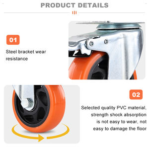 Mehrzweck-Spezial material 360 °-Drehung Mittelschwere Wagen Designer-Lenkräder - Product Image 3