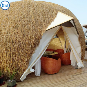 Toit d'herbe en plastique ignifuge protégé contre les UV toit de chaume artificiel gazon artificiel gazon sec pour zone scénique - Product Image 5