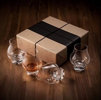 Verre à whisky personnalisé en cristal artisanal, verre à dégustation de cognac de luxe avec logo personnalisé, verre à boire artisanal à col étroit