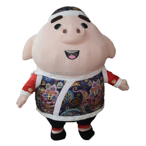 <span class=keywords><strong>Disfraz</strong></span> de Mascota de Tres Cerditos para Adultos y Niños, Actividades Publicitarias en Parques, <span class=keywords><strong>Disfraz</strong></span> de Mascota de Cerdo Inflable con Efecto de Caminar de 2 m - Product Image 1
