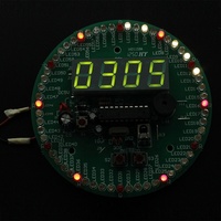Kit de module d'affichage numérique LED à 4 chiffres avec horloge rotative, alarme et température, kits DIY avec télécommande IR