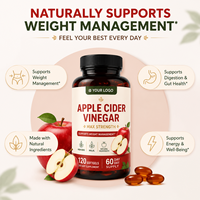 ODM OEM Aangepaste Formule Natuurlijke Appelazijn Softgel Capsules Fruitbron Voedingssupplement Immuunondersteuning Voeding voor Volwassenen