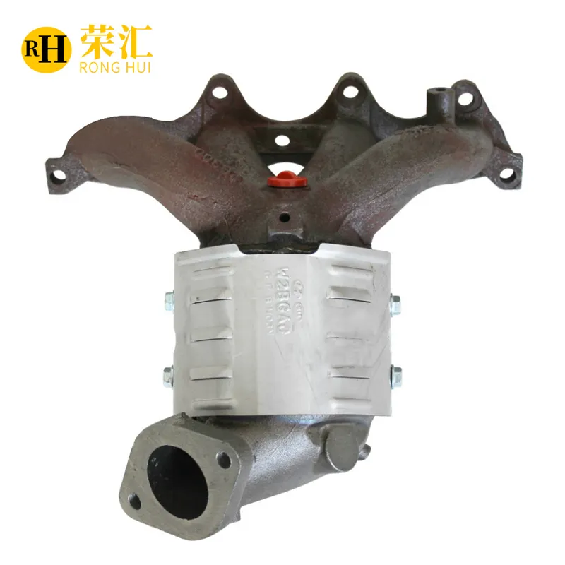 RONGHUI front exhaust manifold catalytic converter with cast iron manfiold for kia K2 K3 forte