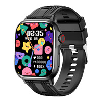 Montre connectée unisexe à écran tactile intégral pour appels, étanche, Android, en plastique, tendance, avec podomètre et moniteur de fréquence cardiaque pour le sport