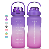 Bouteille d'eau sportive Tritan 2L, gourde sans BPA avec paille, couleur et logo personnalisables pour le fitness en extérieur et l'usage quotidien