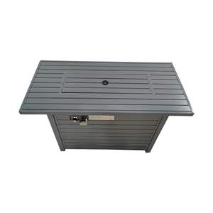 Propane Outdoor <b>Fire</b> <b>Pit</b> <b>Table</b> 25 H X 42 W Steel Powder Coated Grey Lid Freestanding - Product Image 1