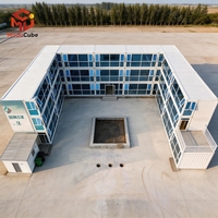 Casa Plegable en Forma de Z Moducube, Instalación Rápida, Bajo Costo, Construcción Modular Prefabricada, Campamento para Trabajadores de Obra