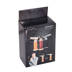 2025 Offre Spéciale Logo personnalisé puissant Double flammes Cigarette rechargeable soudure coupe-vent incliné torche briquet - Product Image 2