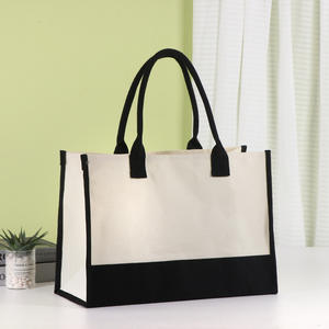 Bolsa de Compras de Lona de Algodón con Monograma Personalizado de Primera Calidad, Elegante Bolsa de Playa con Opción de Personalización - Product Image 5