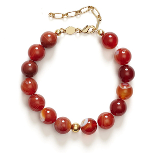 שרשרת קרנילי צ 'אנלי צ' אנלי, שרשרת קרנילית מעוטרת זהב בסגנון קלאסי - Product Image 2