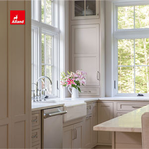 Gabinetes de Cocina Modernos de Lujo en Color Beige con Acabado Lacado y Almacenamiento Integrado para Electrodomésticos, Marca Allandgroup Inframe Beaded Shaker - Product Image 4