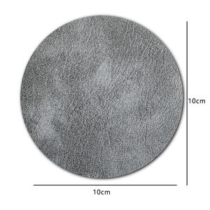 メーカー直販 カスタムロゴ 再利用可能 環境配慮型 PVCレザー 丸型 コーヒーカップマット クラシックスタイル コースター - Product Image 3