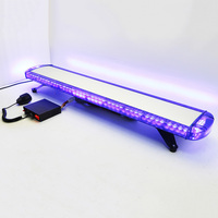 Barre lumineuse d'avertissement d'urgence étanche BIAOCHI de 47 pouces, bleue, à montage sur toit, avec gyrophare LED pour véhicule, sirène et haut-parleur 12V DC