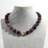 Collar de Moda con Diseño Nuevo, Cuentas Cuadradas Coloridas, Cuentas Redondas Geométricas Doradas CCB, Gargantilla para Mujer