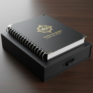 맞춤 인쇄 서비스 PU 가죽 노트북 2026 2027 플래너 아젠다 필기 문구류 정리함 서랍형 플래너 - Product Image 1