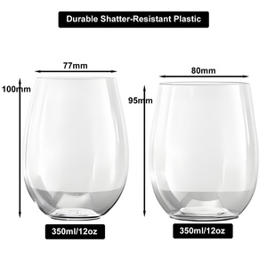 Copa <span class=keywords><strong>de</strong></span> Vino Personalizada con Logotipo, Color y Tamaño, <span class=keywords><strong>de</strong></span> Tritán Transparente, sin Tallo, <span class=keywords><strong>de</strong></span> Alta Claridad, Libre <span class=keywords><strong>de</strong></span> BPA e Irrompible - Product Image 3