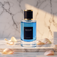 Flacons de parfum vides en verre cristal transparent, cylindriques, élégants, à fond épais, personnalisables, rechargeables, avec vaporisateur, 100 ml