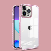 Nouveau Design 2.5mm Anti-Slip Acrylique + TPU Téléphone Cas En Vrac pour iPhone 15 14 13 12 11 Pro Max Transparent Funda De Telefono Gratuit