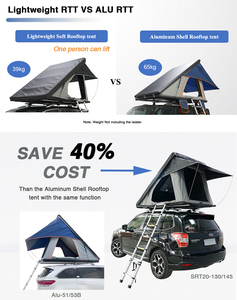 Tente de toit souple pliable 4x4 tout-terrain personnalisée avec vue panoramique pour camping et accessoires de camping - Product Image 3