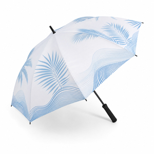 Parapluie de golf droit à imprimé île tropicale, grand parapluie de pluie extérieur coupe-vent, parapluie de golf personnalisé imprimé - Product Image 4