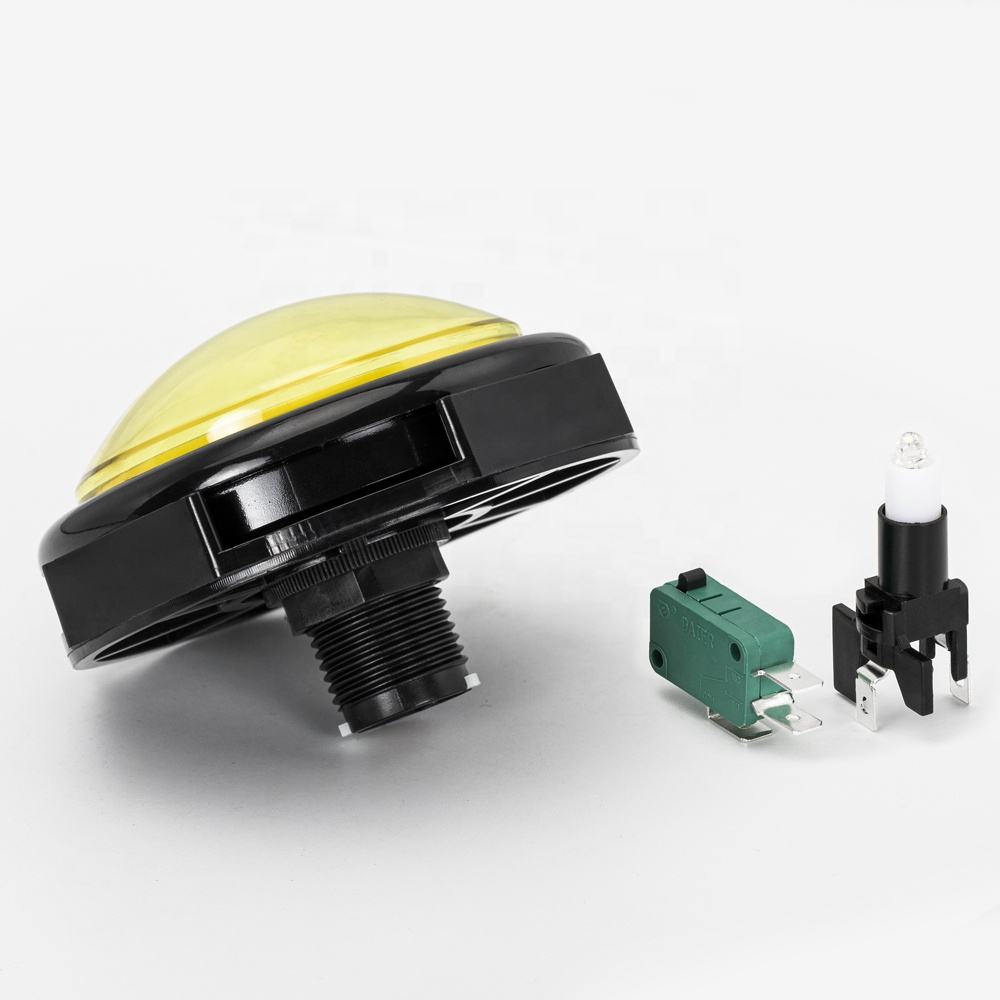 100mm Dome Shaped Jumbo LED Illuminated Self-resetting Large Gaming Arcade Buttons Push Button Switch for Arcade Game Projects