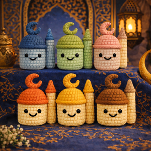 Religieus Ramadan Islamitisch Speelgoed Eid Cadeaus Gehaakt Op Maat Gemaakt Pop Islamitisch Speelgoed Moskee Koepel Decoratie Ramadan Decoratie voor Kinderen - Product Image 1