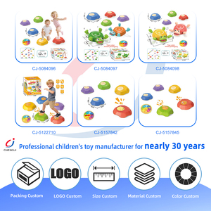 Jouets d'intégration sensorielle Chengji, en plastique, colorés, éducatifs, avec lumière et musique, <span class=keywords><strong>tortue</strong></span> de dessin animé, pierres d'équilibre pour enfants, ensemble de pierres d'équilibre - Product Image 4