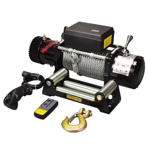 Hot Sale Electric Recovery Winch 12v 13000lb Heavy Duty 4x4 Frosted Electric Winch for sale
