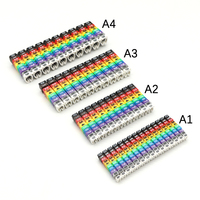 1.5mm ~ 6mm2 chiffres arabes M Type CAT 6 Clip réseau Ethernet fil numéro étiquette Tube câble marqueur