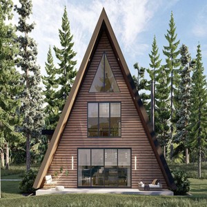 <span class=keywords><strong>Casa</strong></span> Prefabricada de Acero Ligero en Forma de A, Cabaña Triangular Moderna, <span class=keywords><strong>Casa</strong></span> Modular Pequeña para Resort, Villa, <span class=keywords><strong>Airbnb</strong></span>, Hotel - Product Image 2