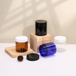 Transparent Wide Mouth Pet <b>Plastic</b> Jars 120ml Cylinder For Herbal Tea Food Cream <b>Packaging</b> - Product Image 2