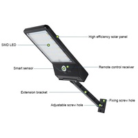 Nouveau design de lampe murale à détecteur de mouvement PIR à énergie solaire à LED Applique murale solaire à LED pour paysage et jardin