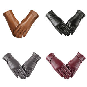 Gants d'hiver décontractés pour femmes en cuir de chèvre, écologiques, respirants, avec fonction écran tactile, pour sports de ski en extérieur, vente en gros - Product Image 1