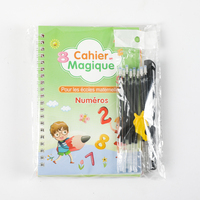 Cahier d'Écriture 3D SANK Réutilisable, Livre Magique de Calligraphie pour Enfants, Carnet Éducatif