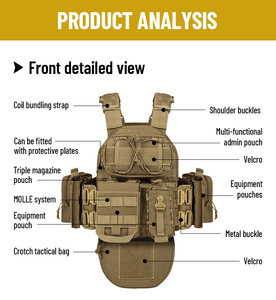 Giubbotto tattico da esterno professionale con giubbotto tattico tattico per la protezione del corpo da caccia - Product Image 4