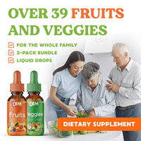 Hete Aanbieding OEM Fruit- en Groentesupplementen Hoge Kwaliteit Natuurlijke Fruit- en Groentevitamine Vloeibare Druppels voor Balans