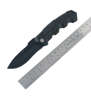 Couteau de poche tactique pliable, acier 3Cr13 revêtu noir, manche G10, bouton de pouce, verrouillage Liner Lock, EDC, camping, chasse, bricolage, OEM