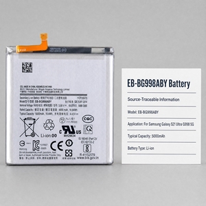 Batterie rechargeable Li-ion EB-BG998ABY de haute qualité pour téléphone Samsung Galaxy S21 Ultra, vente en gros - Product Image 4