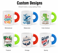 Mug à café en céramique blanc de 330 ml, écologique, vierge pour sublimation, avec logo personnalisé, revêtement pour presse à chaud, promotion par sublimation