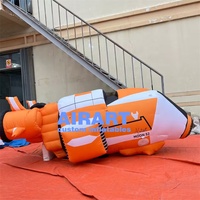 Modèle de vaisseau spatial gonflable de 3 m de long avec logo personnalisé pour l'exposition aérospatiale, décoration de fête