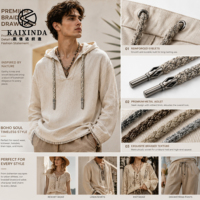 Maßgefertigter Geflochtener Kordelzug mit Metall-Endstück Modische Kleidungsschnur für Kapuzenpullover Hosen Jogger Boho Resort Wear Streetwear Kleidung