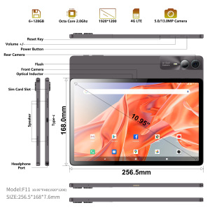 Customized 10.95 Inch Tablet PC <strong>Quad</strong> Core 4G 5000mAh 2GB 128GB Personal Education <strong>Android</strong> 11 Wifi Tablet PC With <strong>SIM</strong> Card - Product Image 3