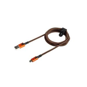 Cable USB - Cable USB-A a MicroUSB de 1.5 m, color negro y naranja, ideal para cargar y transferir datos de dispositivos - Product Image 1