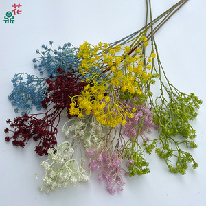 Composition florale artificielle Souffle de Bébé en soie pour décoration murale de mariage, murs floraux ronds, fabriqué en Chine - Product Image 2
