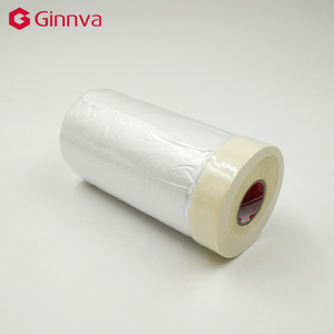 Película de PVC Impermeable de una Sola Cara para Enmascarar Automóviles con Cinta Adhesiva Sensible a la Presión para Pintura de Automóviles - Product Image 4
